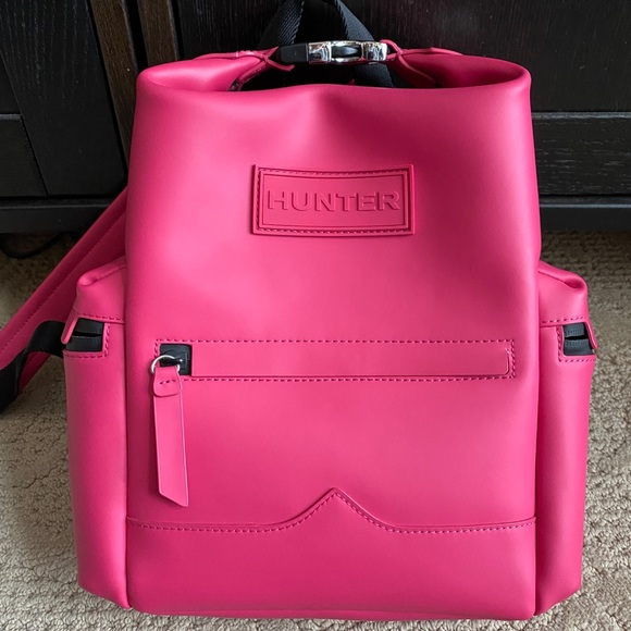 rubberized leather backpack